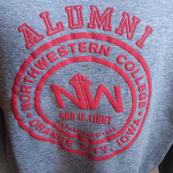Vintage 80's Medium Sweatshirt Medium Iowa Northwestern College Alumni Crewneck - Picture 2 of 7